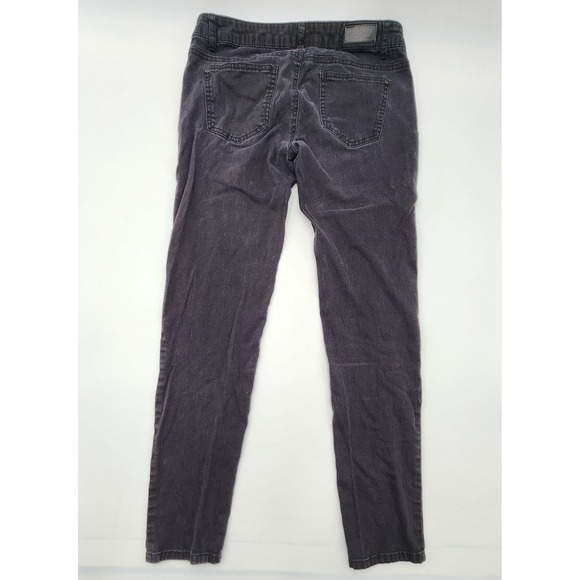 Celebrity Pink Jeans Low Rise Skinny Juniors Faded Black Distressed Size 11 - Picture 9 of 11